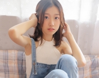 牛仔背帶褲元氣美眉