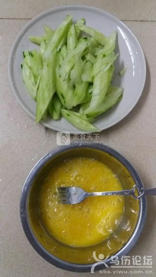 青瓜炒雞蛋的做法步驟：1