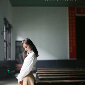 校園文藝女神氣質教室私拍